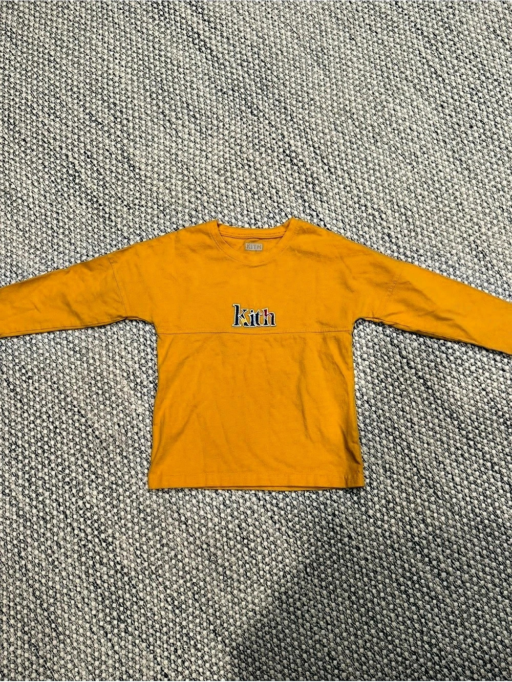 Kith Kids Long Sleeve Logo Shirt in Orange